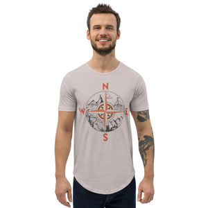 Compass Men's Curved Hem T-Shirt
