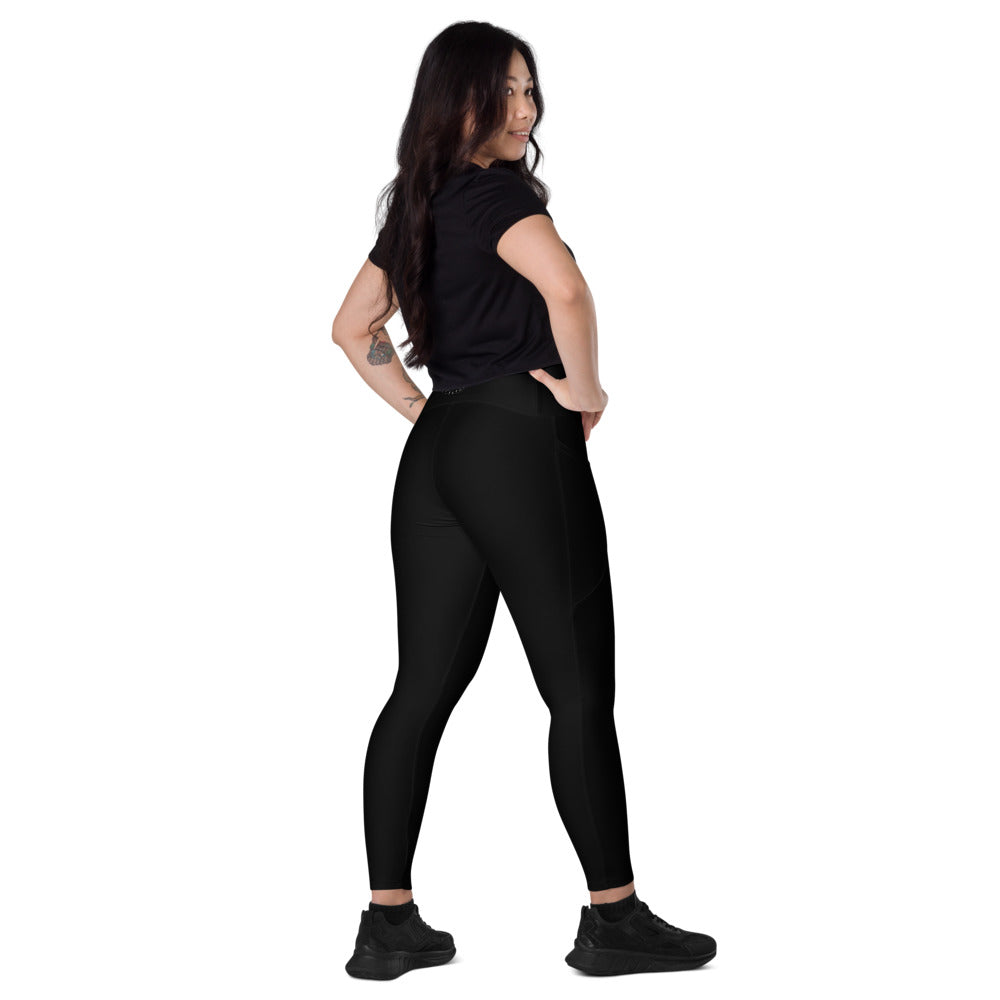 Womens Activewear Sports Leggings Solid Leggings with Phone Pocket