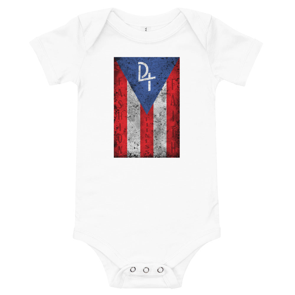 Hispanic Heritage Puerto Rico Baby short sleeve one piece